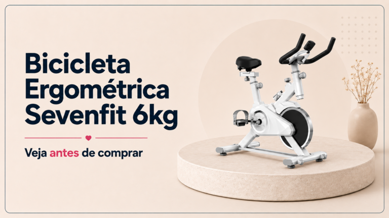 Bicicleta Ergométrica Sevenfit branca 6kg de inércia para exercícios em casa