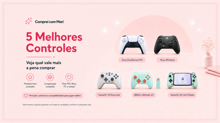 5 Melhores Controles para Videogame em 2026: PS5, Xbox, PC e Celular